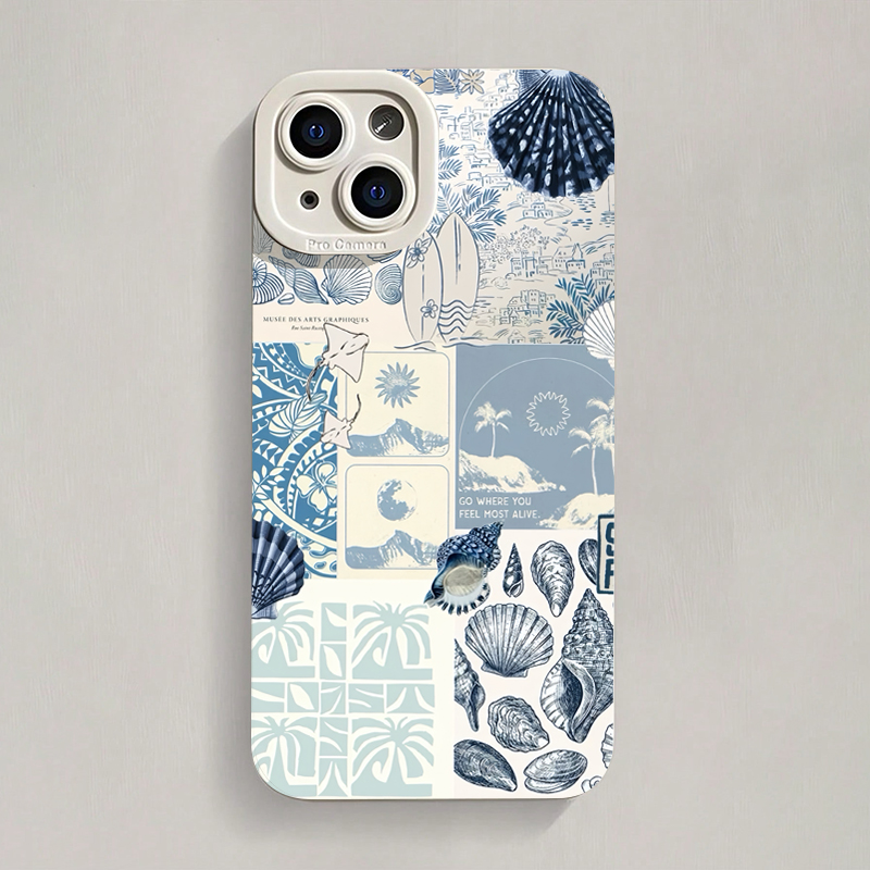 Shelly - Ocean Creative Coastal Muschel-Algen-Muster Handyhülle für