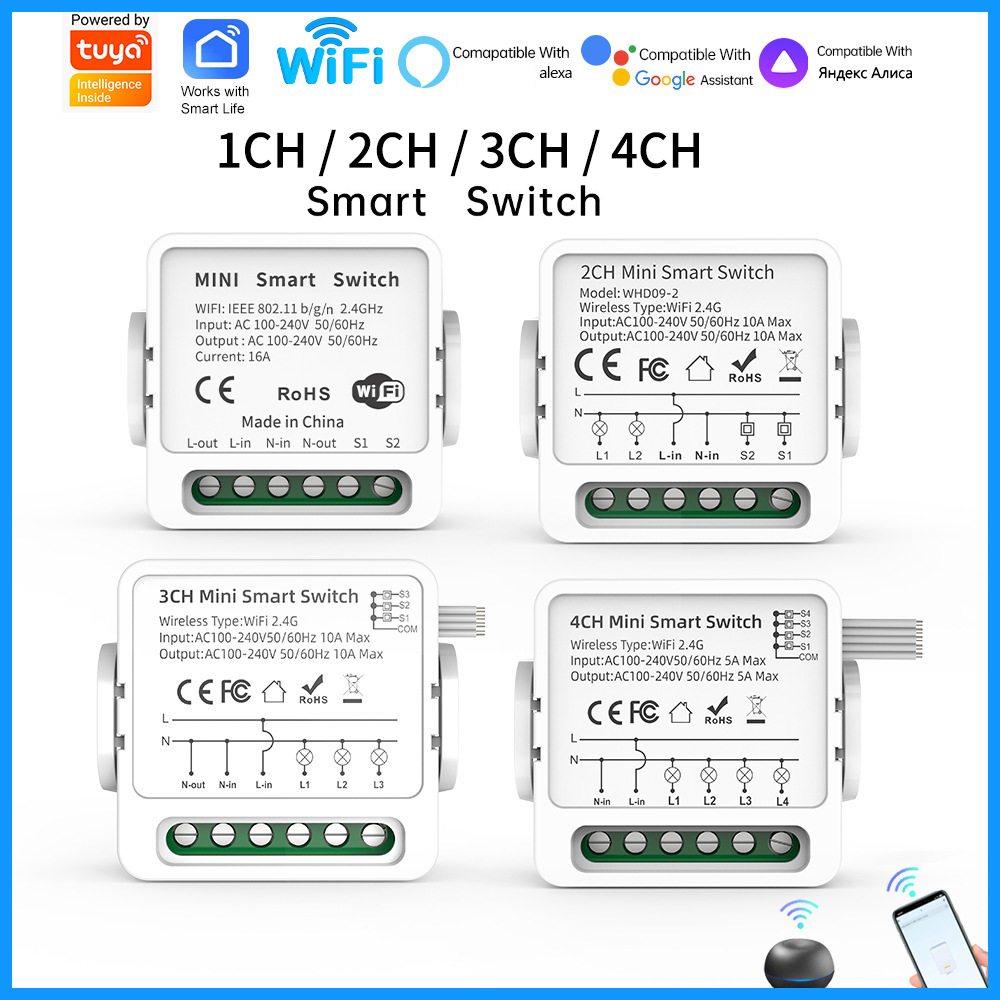 Tuya WiFi Smart-Schalter 1/2/3 – Smart Relay Tuya Bewertung und Preis